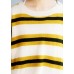 winter yellow knit tops trendy plus size o neck box top