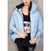 Casual Blue Hooded fashion Duck Down Puffer Jacket Winter