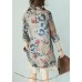 Elegant POLO collar cotton Long Shirts design floral blouse summer