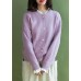 Vintage ruffles collar knitwear plus size pink long sleeve knitted cardigans