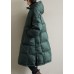 Green Pockets Fine Cotton Filled Zip Up Winter coats