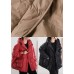 Classy Red Hooded Duck Down Puffer Coat Winter